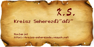 Kreisz Seherezádé névjegykártya